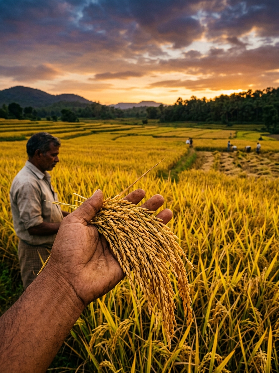 Golden Basmati Paddy Harvest - Origin India