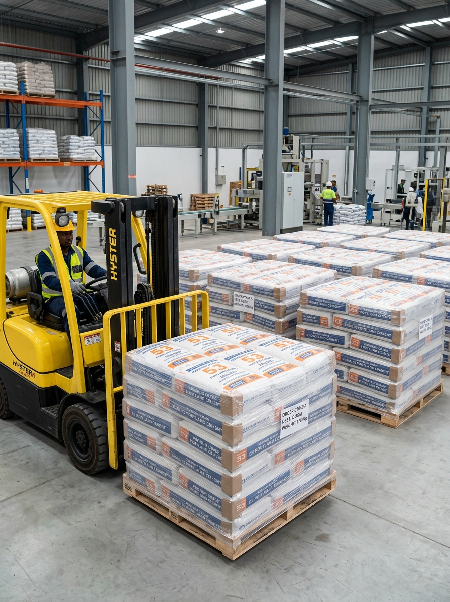 Grade 53 Portland Cement in 50kg Moisture-Resistant HDPE Bags